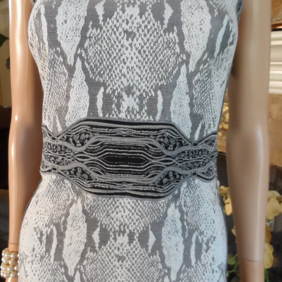 Diane Von Furstenberg Light Python Print Dress w/Abstract Print Inserts Size 6 - Picture 7 of 16